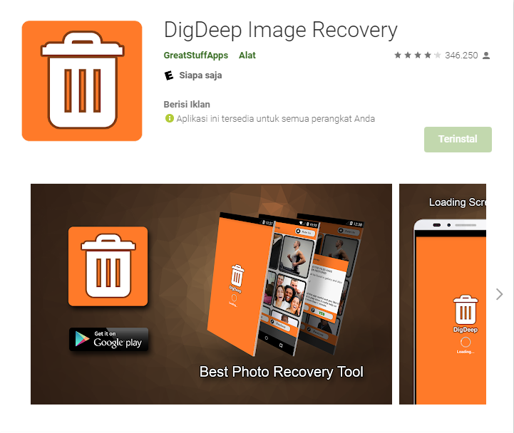 Aplikasi DigDeep Image Recovery
