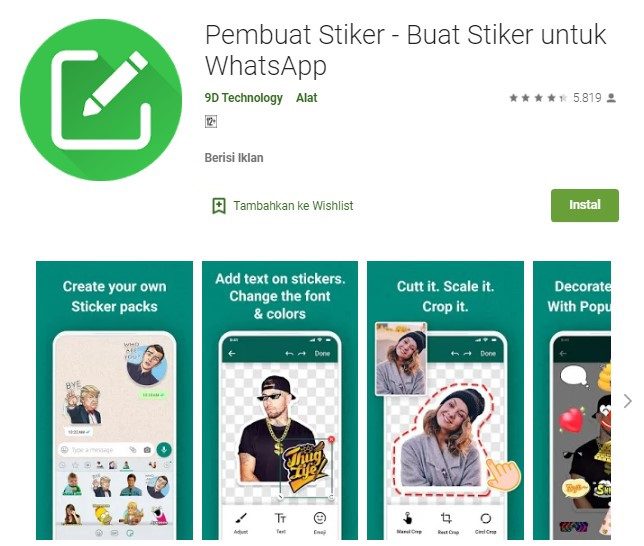 Aplikasi Buat Stiker untuk WhatsApp