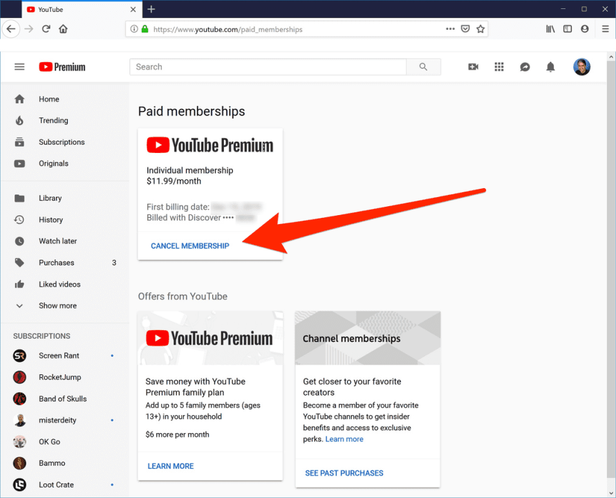 Mendaftarkan Akun ke YouTube Premium